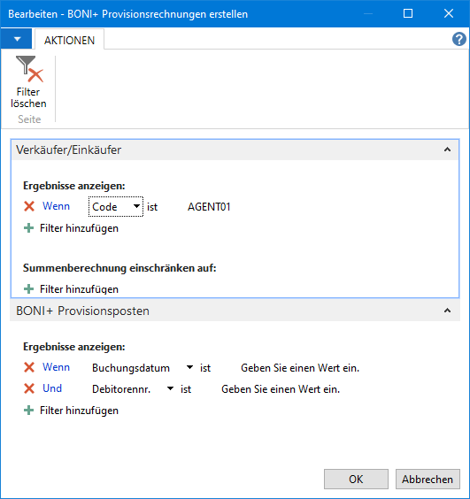 BONI+ Provisionsrechnungen erstellen