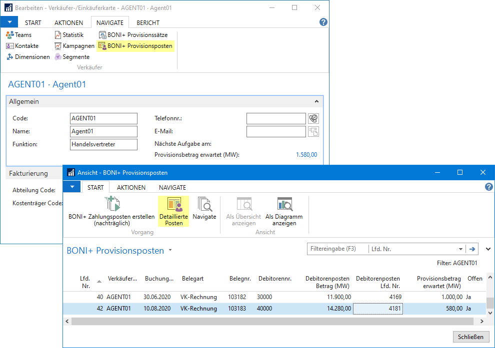 BONI+ Provisionsposten