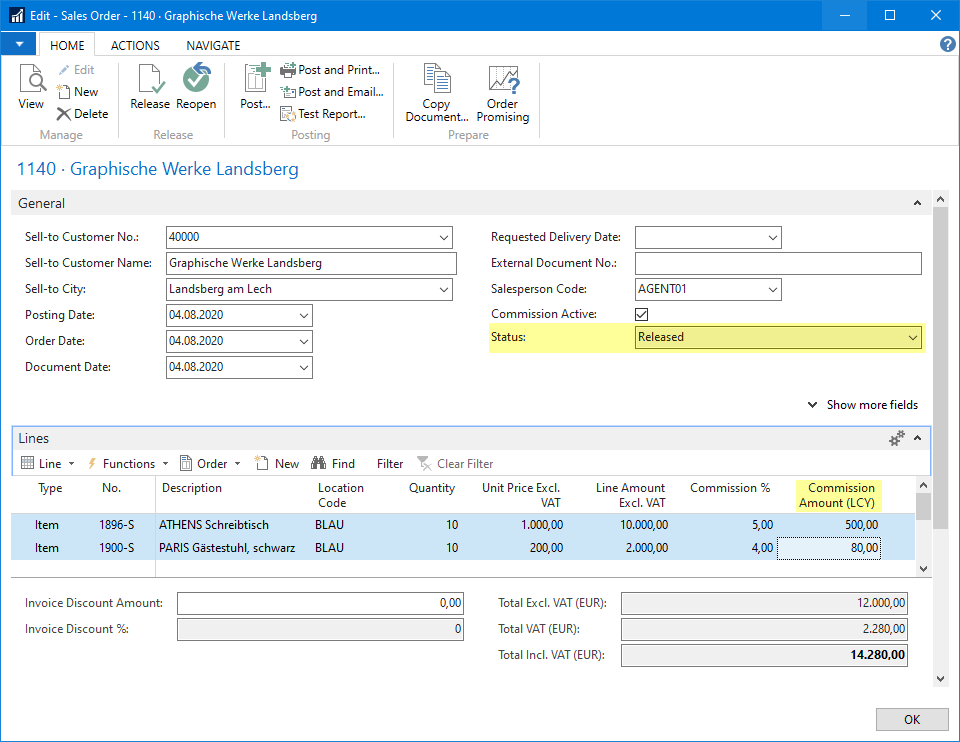 Sales Order Commission